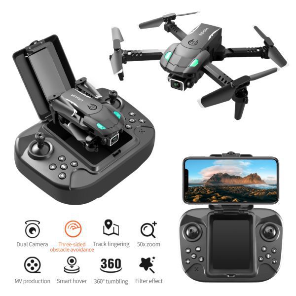 Mini Obstacle Avoidance HD Dual Camera Drone Toy S128 - Image 5