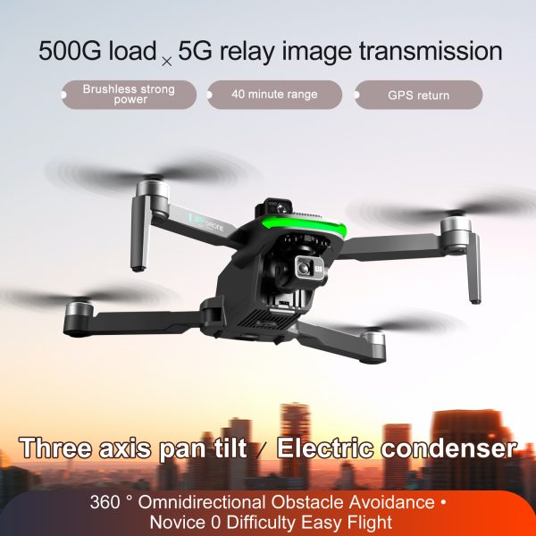 GPS Three Axis Gimbal RC Screen Control HD Camera Drone S155 - Image 5