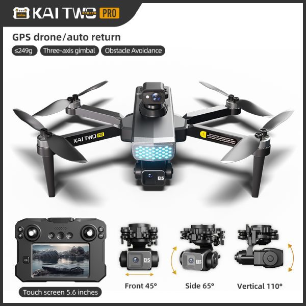 GPS Three Axis Gimbal RC Screen Control EIS HD Camera Drone KAI2MAX - Image 10