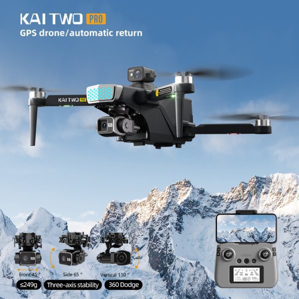 GPS Return Three Axis Gimbal Obstacle Avoidance HD Camera Drone KAI2 - Image 8