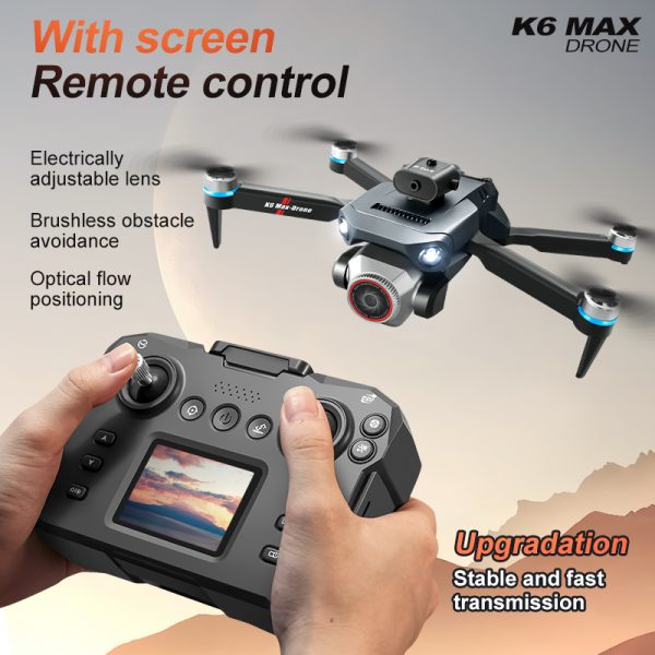 Screen Control Obstacle Avoidance Optical Flow Drone Toy K6MAX - Image 11