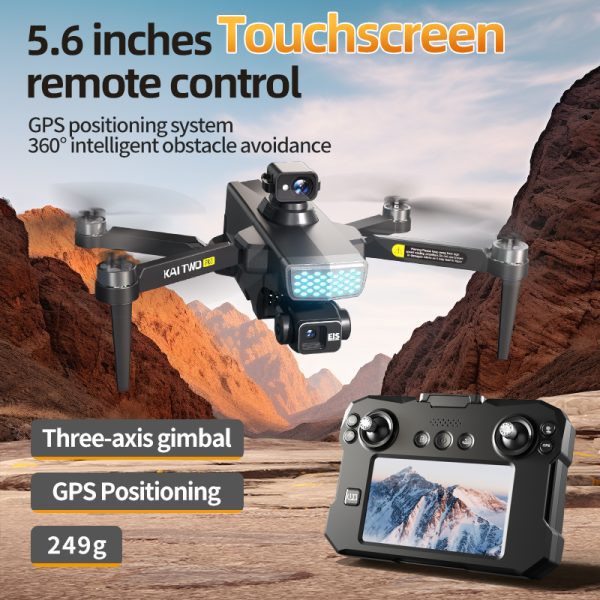 GPS Three Axis Gimbal RC Screen Control EIS HD Camera Drone KAI2MAX - Image 12