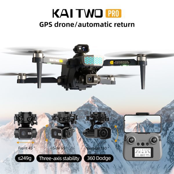 GPS Return Three Axis Gimbal Obstacle Avoidance HD Camera Drone KAI2 - Image 15