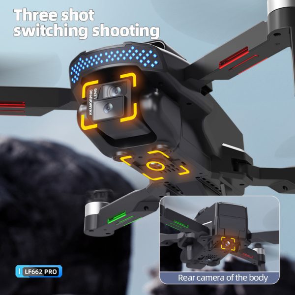 Obstacle Avoidance HD Triple Camera Flowing Positioning Drone LF662 - Image 3