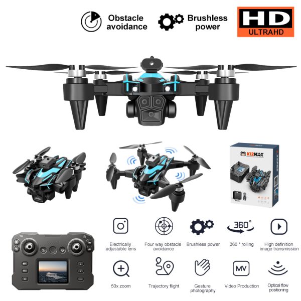 Remote Control Screen Control Optical Flow Camera Drone Toy K12MAXPRO - Image 9