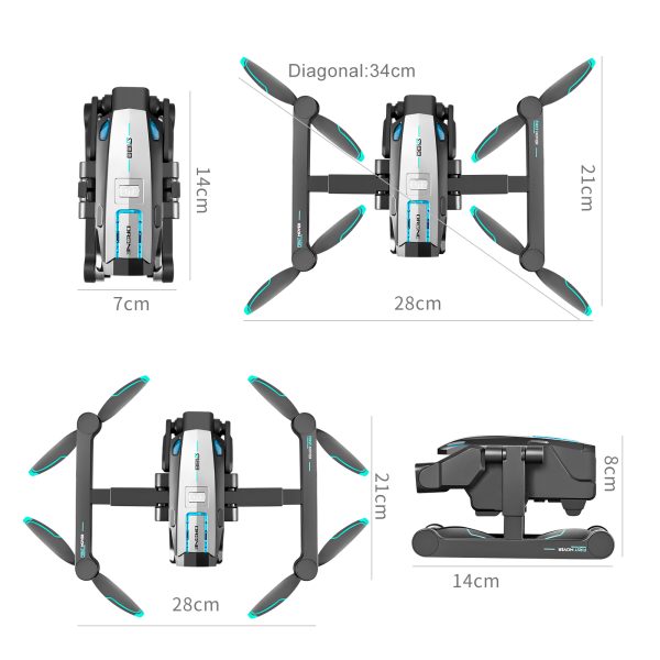 2KM Flight GPS Return Four-sided Obstacle Avoidance Camera Drone S188 - Image 12