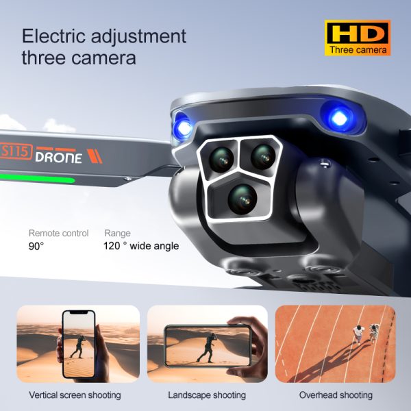 Aerial Photography HD Triple Camera Obstacle Avoidance Drone S115 - Image 12