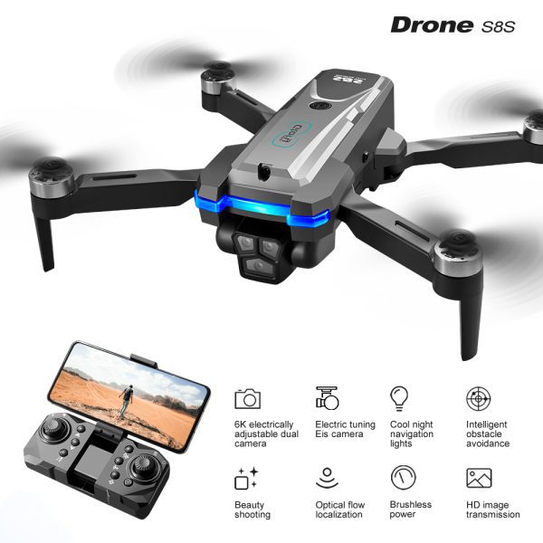 Obstacle Avoidance HD Triple Camera Drone Quadcopter S8S - Image 20