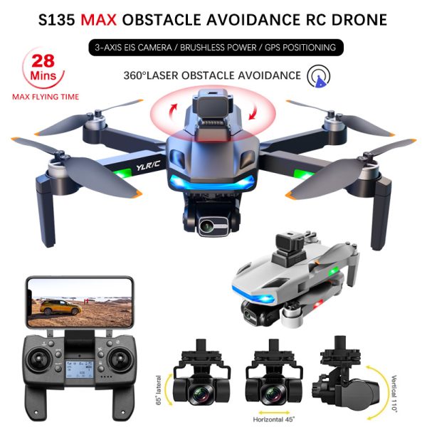 5KM Fight Obstacle Avoidance GPS Return 8K HD Camera Drone S135 - Image 14