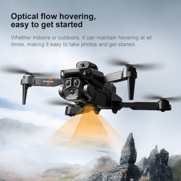 Triple Camera Obstacle Avoidance Optical Flow Drone Toy K6MAX - Image 7