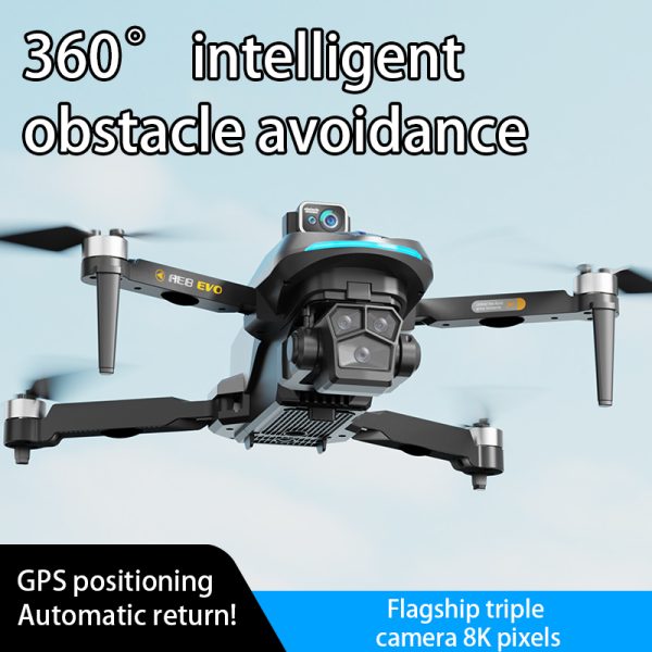 360° Obstacle Avoidance HD Triple Camera GPS Return Drone AE8 - Image 9